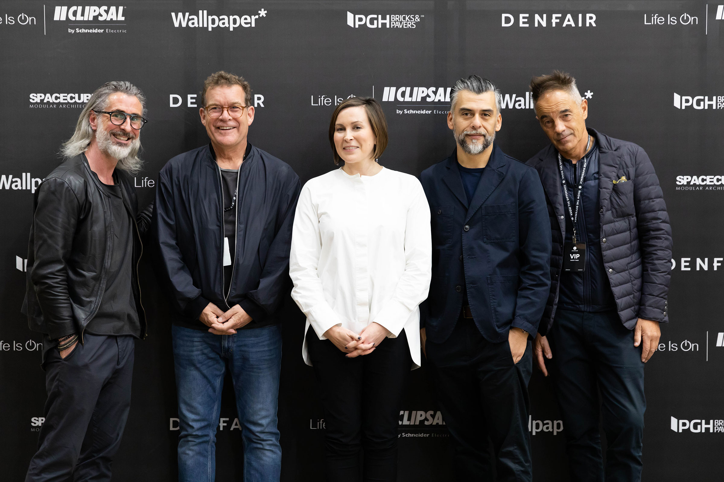  DENFAIR awards 2019 judges with organisers, left to right: Thibaud Cau-Cecile,  Rob Mills , Suzy Annetta, Claudio Oyarce and  Chris Connell  