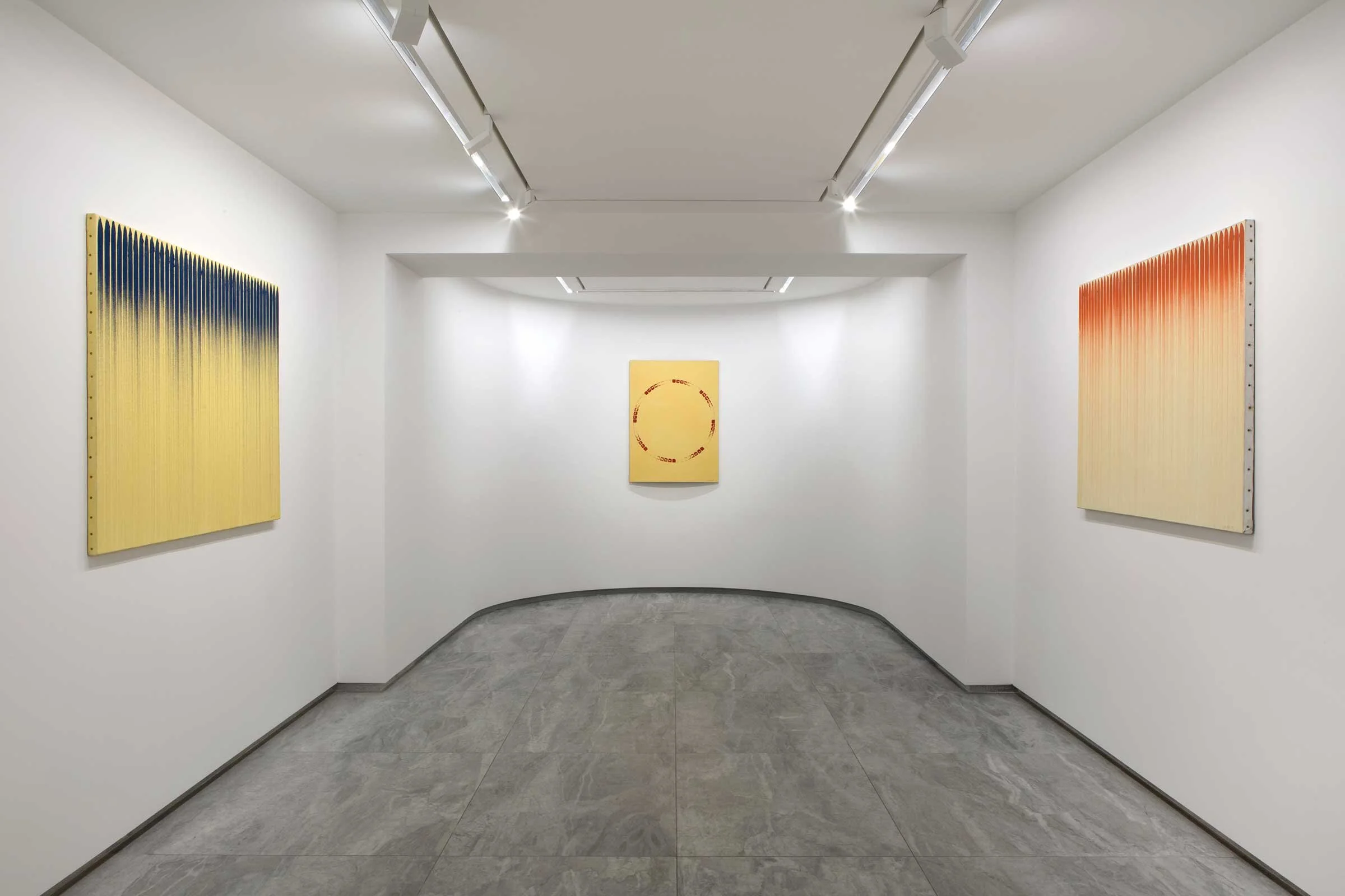 Installation view of ‘From Point, From Line: 1976 - 1982’ at kamel mennour, avenue Matignon, Paris