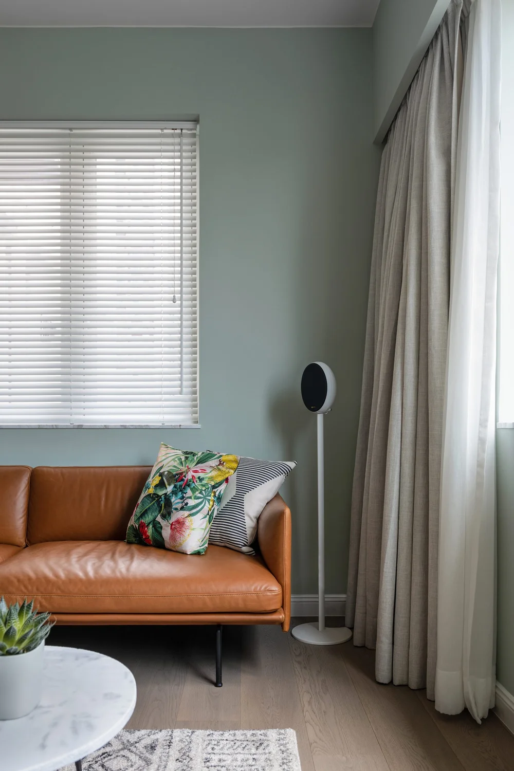 Picture of Shades of Green Define This Modern Family Apartment — Design Anthology