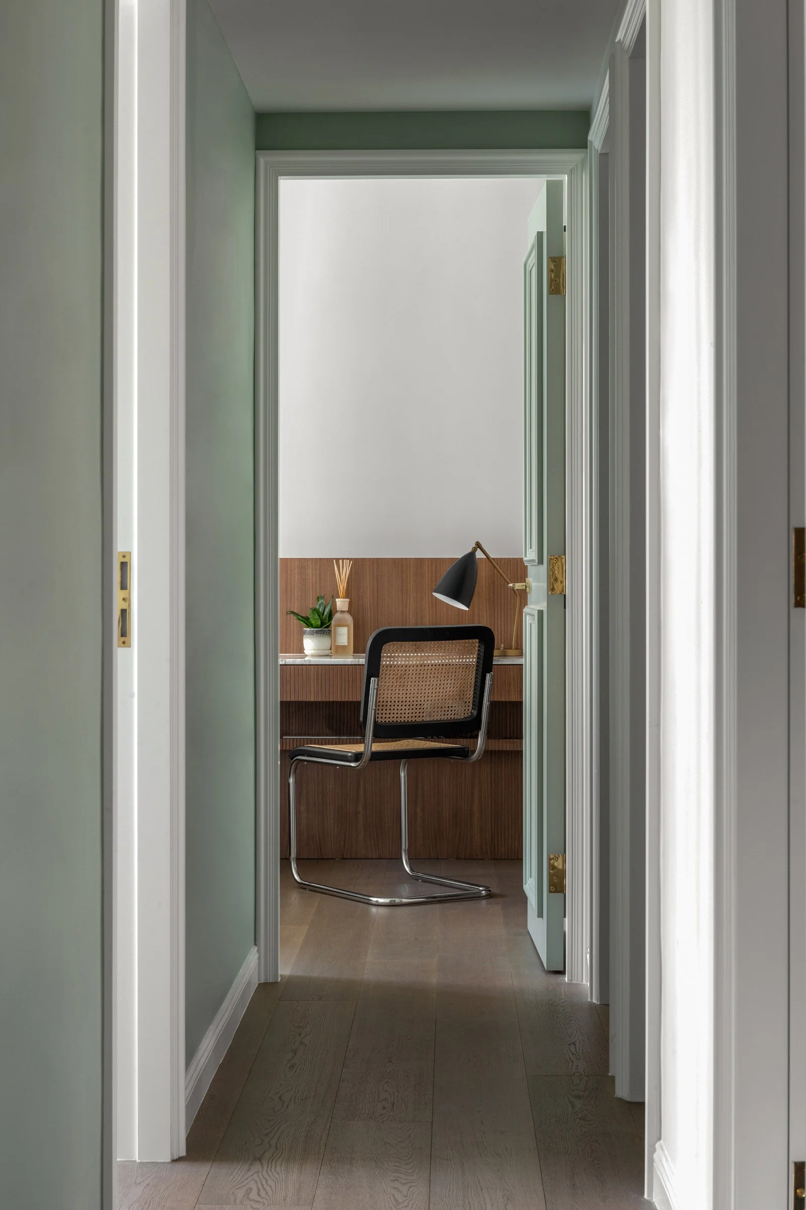 Shades of Green Define This Modern Family Apartment — Design Anthology - Apartment Makeover With A Green Twist