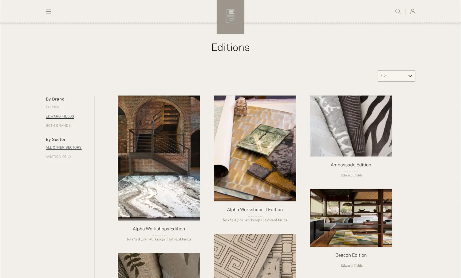 Tai Ping Carpets Website — Design Anthology