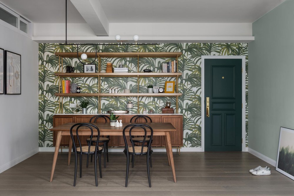 Shades of Green Define This Modern Family Apartment — Design Anthology