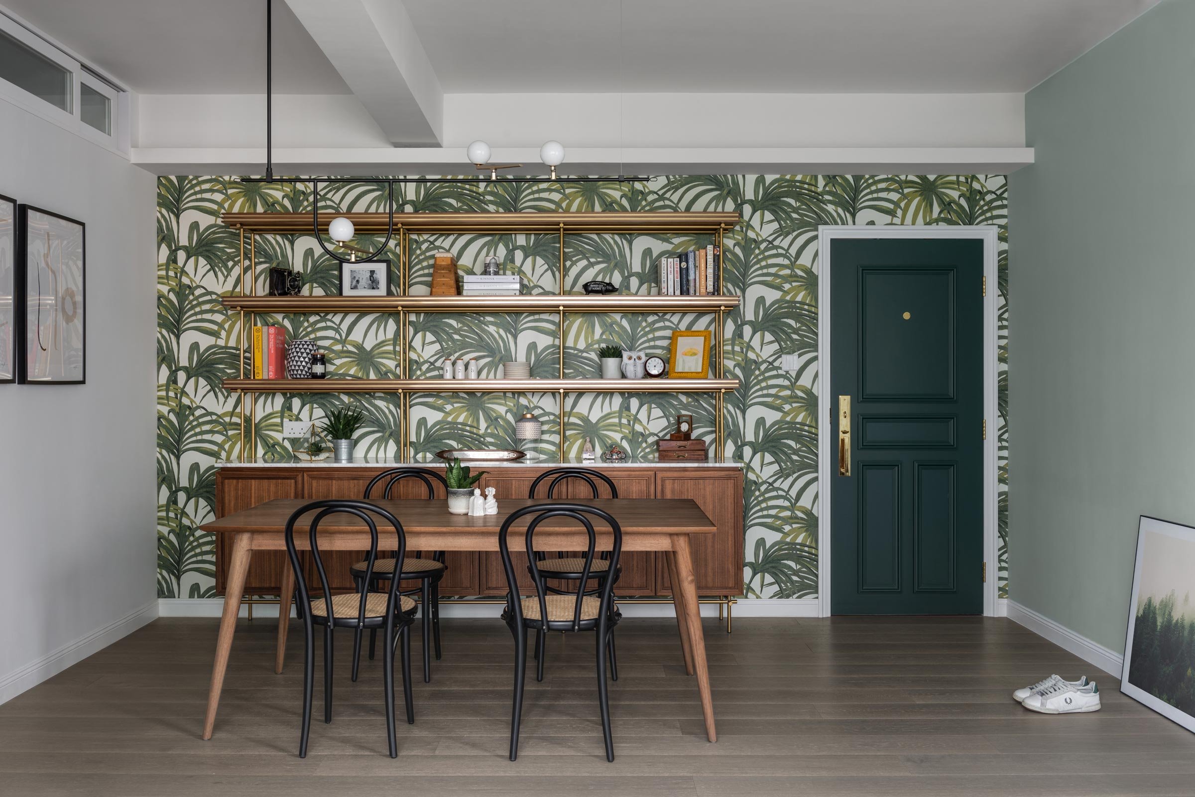 Shades Of Green Define This Modern Family Apartment Photo Inspiration