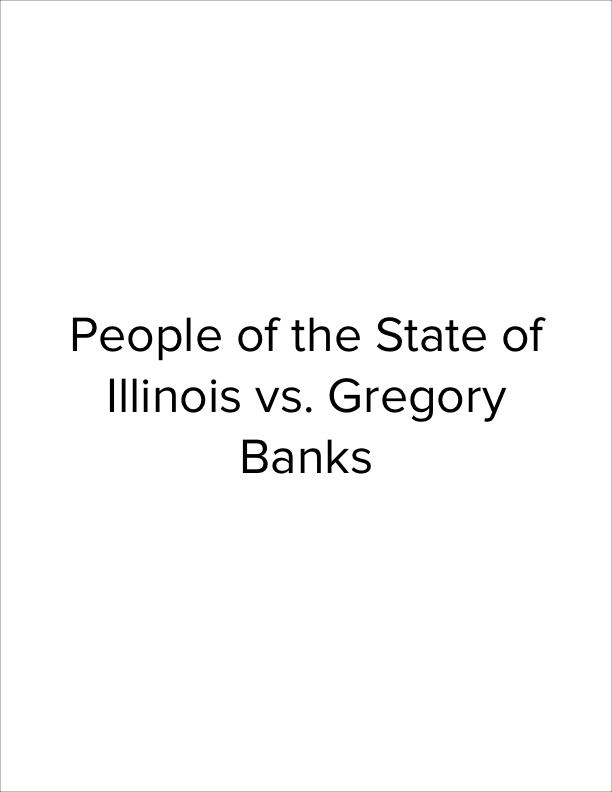 People v Gregory Banks