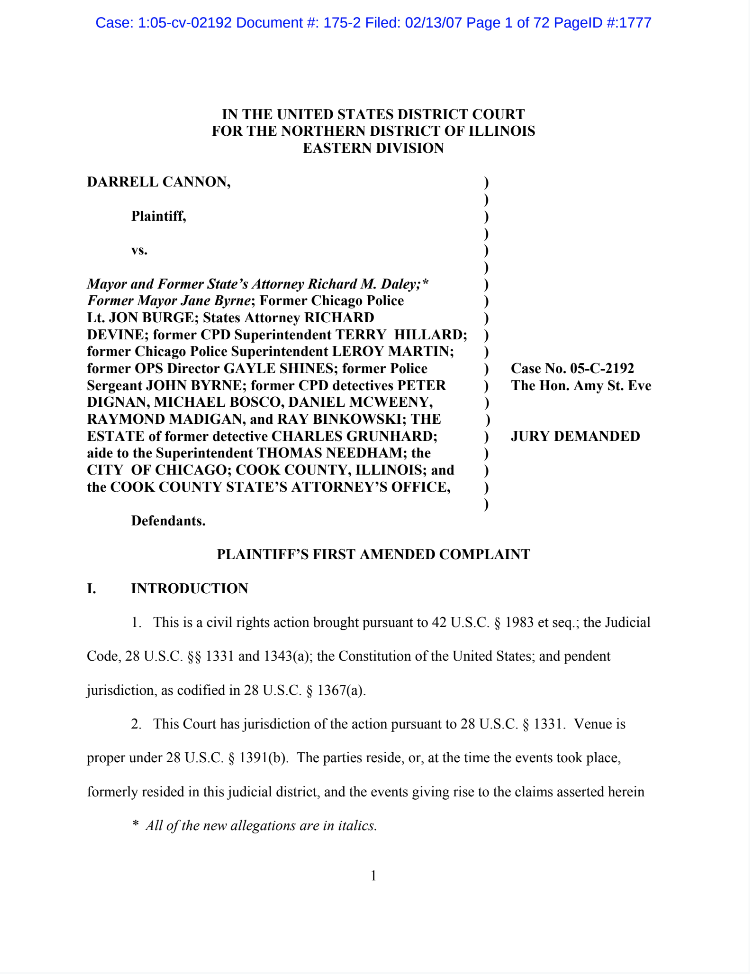 Cannon Amended Complaint