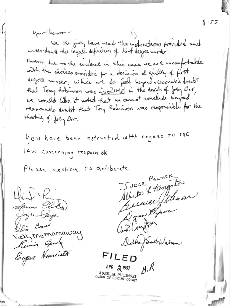 Note from Jury