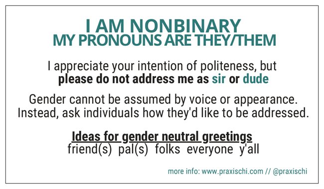 nonbinary, not they/sir
