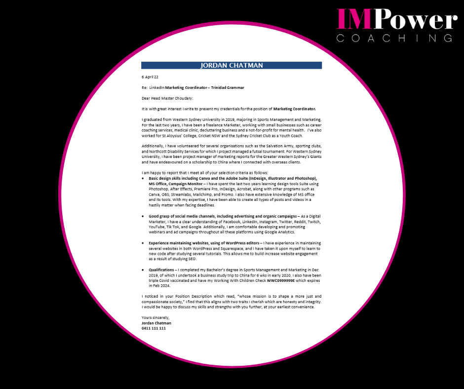 How to write a cover letter like a boss impower coaching