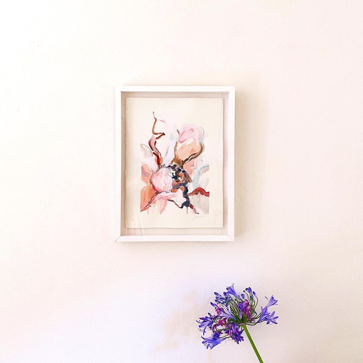 One of my favorite pieces currently up @talismanwine ⁣
⁣
A true floral abstract, almost so abstract you could miss the floral, but I love it that way. This collection - #ConversationsWithQuietude - has been so popular, and she is one of the last piec
