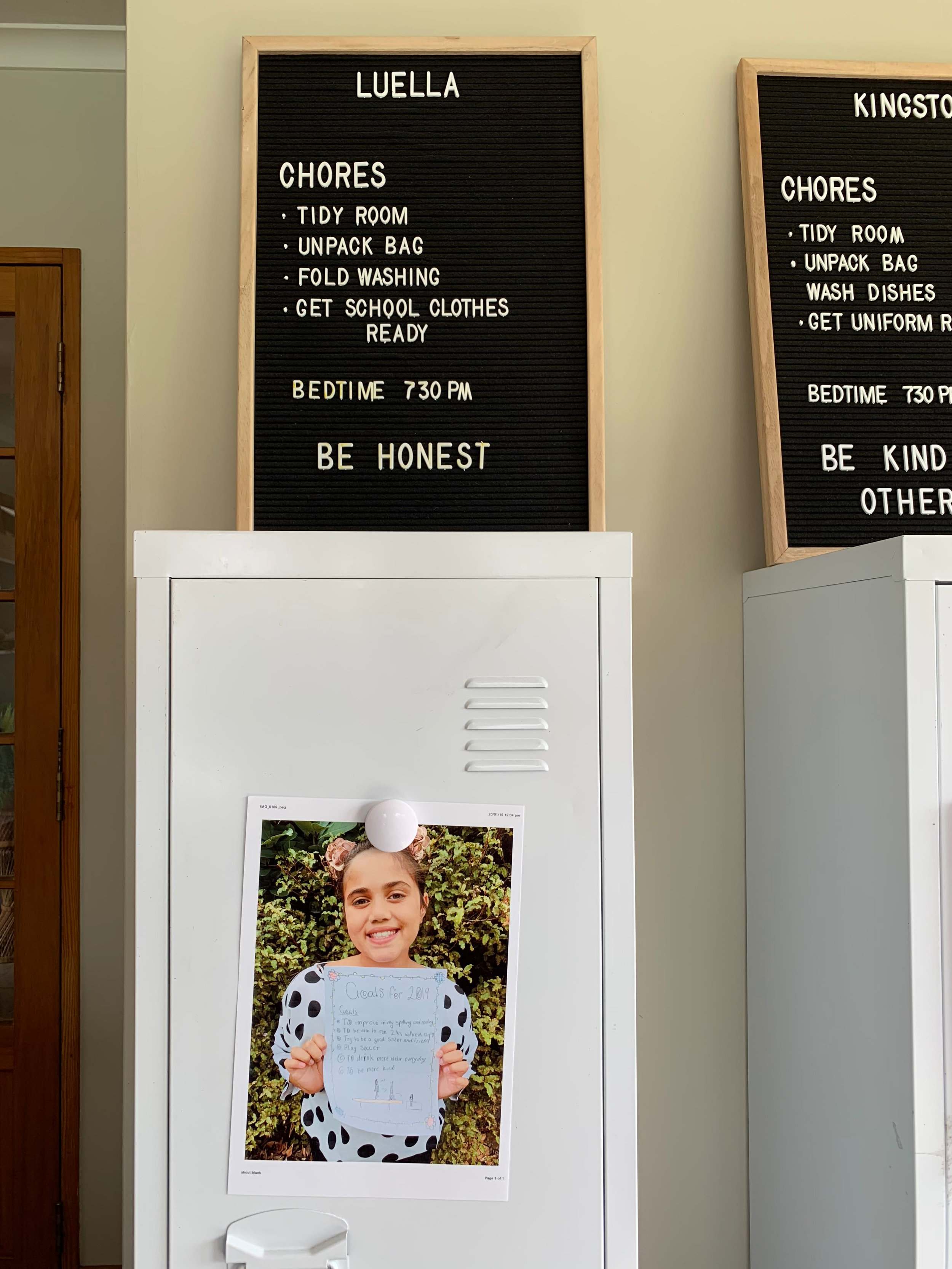 Perfect to pop on the front of their lockers so they can see it each morning and after school