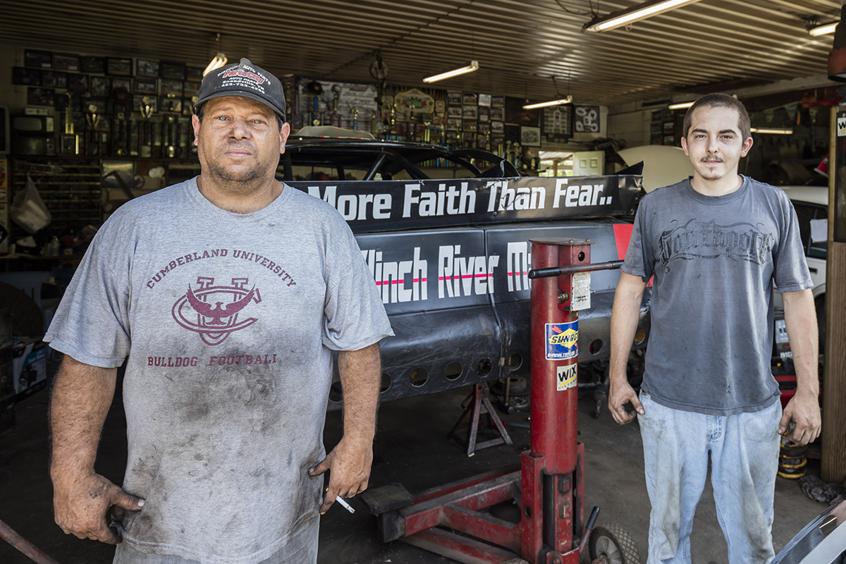The crew at "Greasy Rock Auto" Sneedville, Tennesee