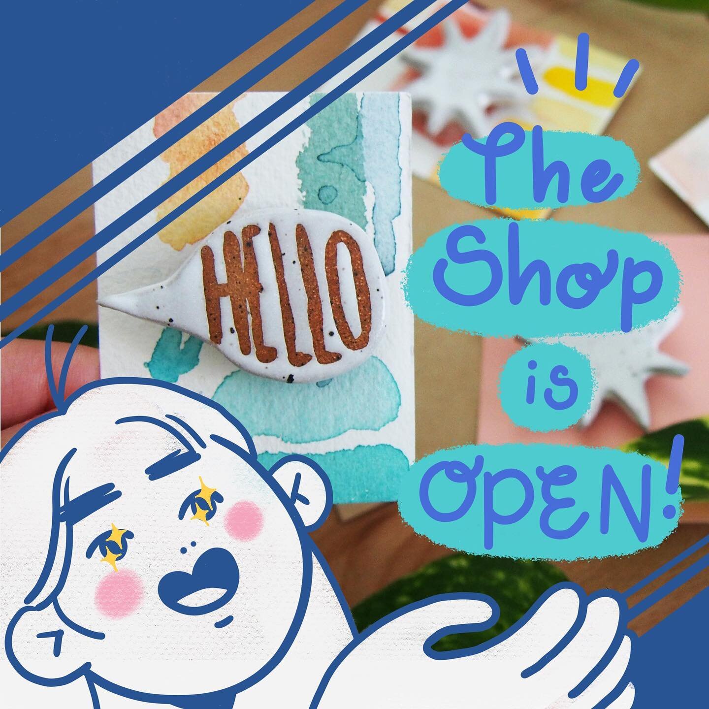 Hello all! ✨😃✨My online shop is officially open today! Here&rsquo;s just a few of the things you can find there. Check out the rest with the link in the bio!(Etsy.com/ca/shop/woohyunji)
(Is this opening abrupt? Maybe...but I don&rsquo;t know how to 