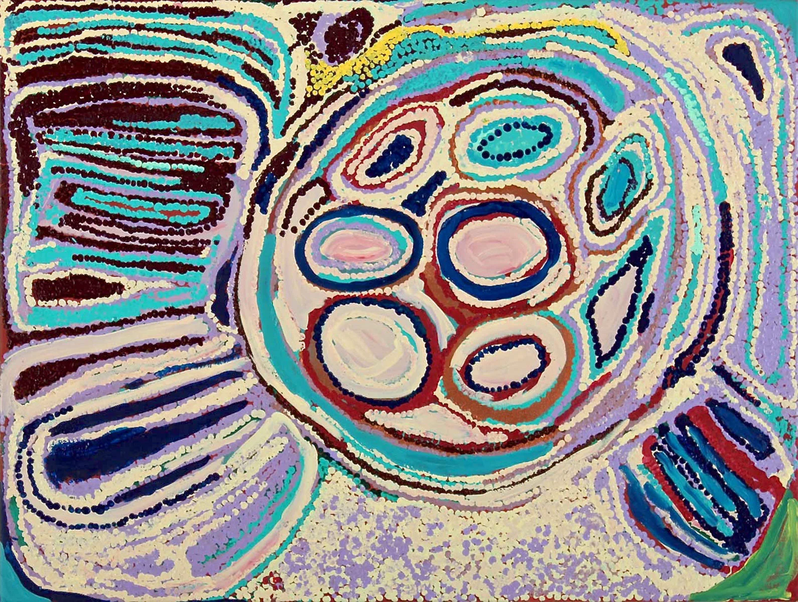 Wikiri , 2012 Synthetic polymer paint on canvas 122 x 91cm Price: SOLD Provenance: Martumili Artists, Western Australia RAFT Artspace, Alice Springs Private collection, Sydney