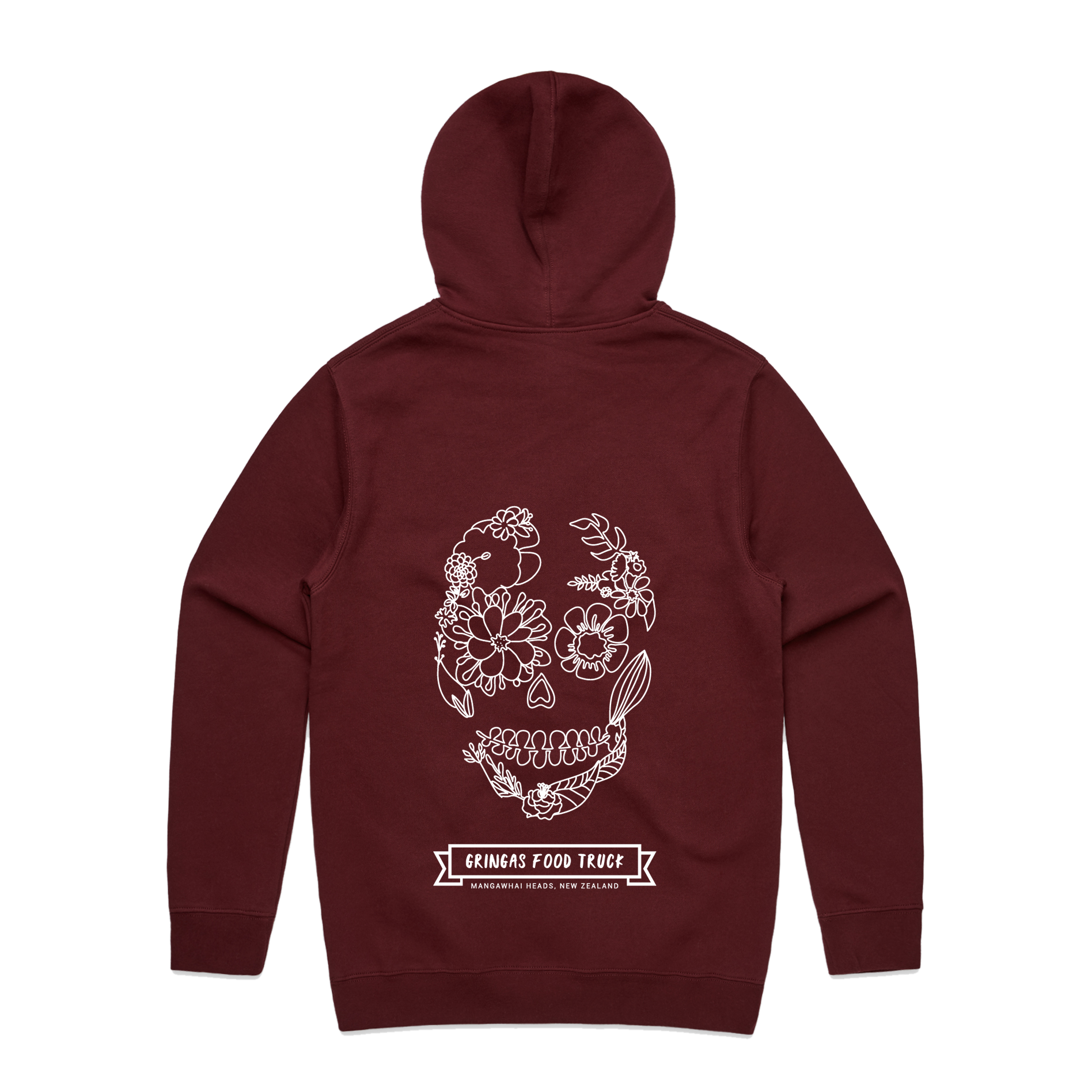 Gringas Hoodies Back Style 2 Burgundy.png