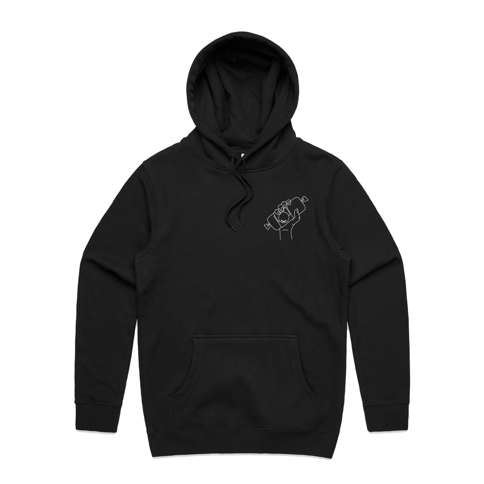 Gringas Hoodies Front Style 2 Black.png