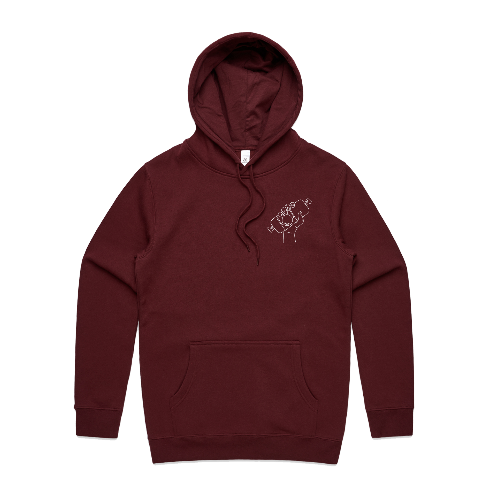 Gringas Hoodies Front Style 2 Burgundy.png