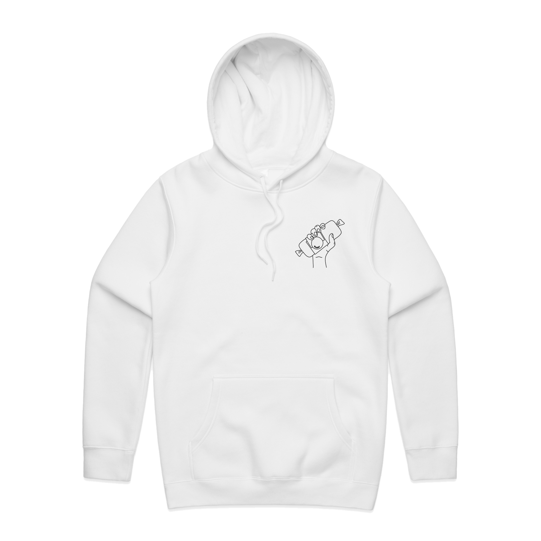 Gringas Hoodies Front Style 2 White.png