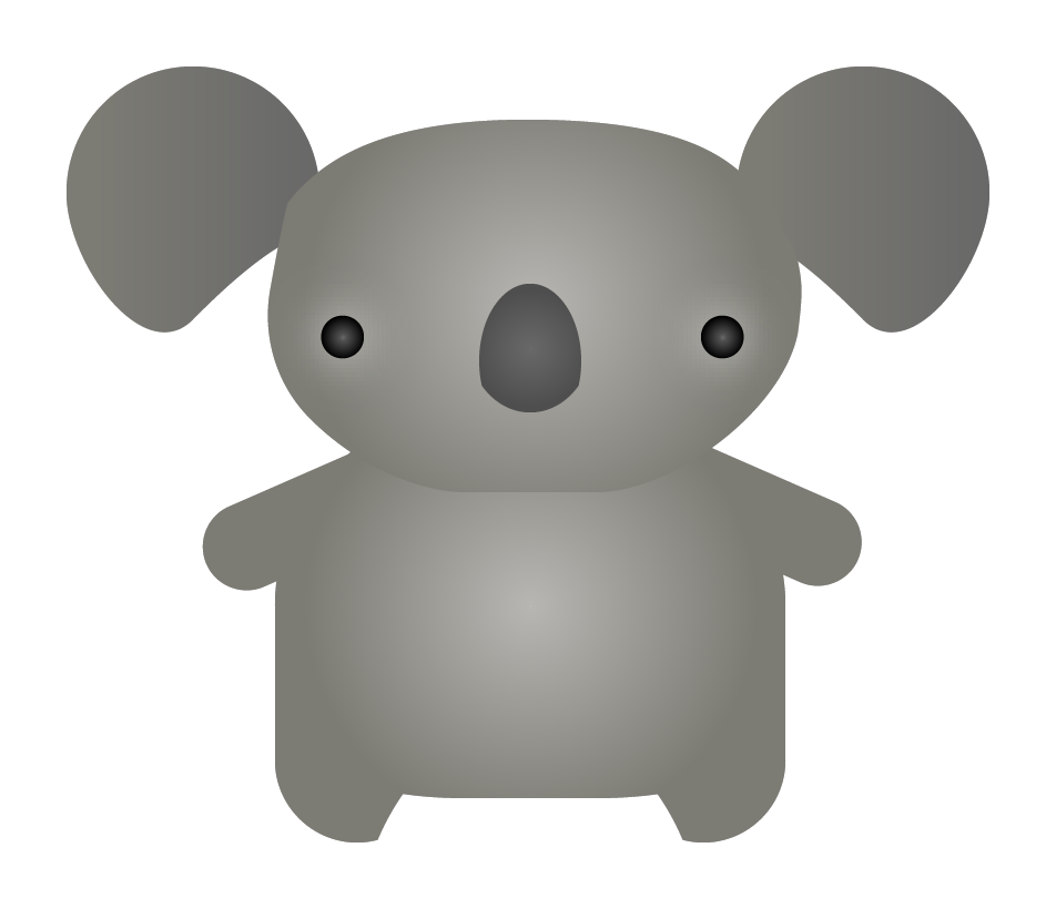 Awake version of the koala.
