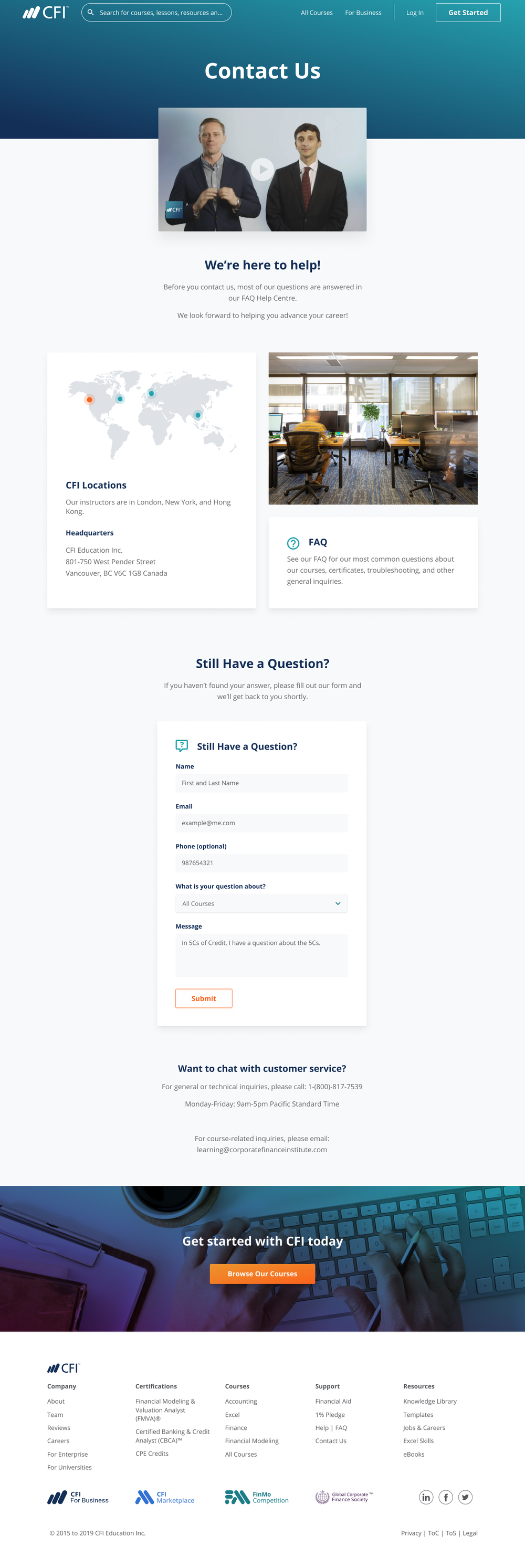 CFI — Contact Us Page — Flo Wong