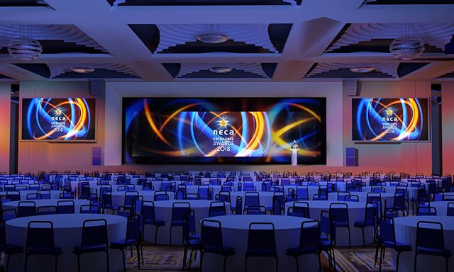 Great working with Mark Wallage of Concept Event Management on another instalment of the NECA Excellence Awards 2018 in Melbourne last week. Nothing better than transforming an artistic render into reality! Looking forward to Canberra this week