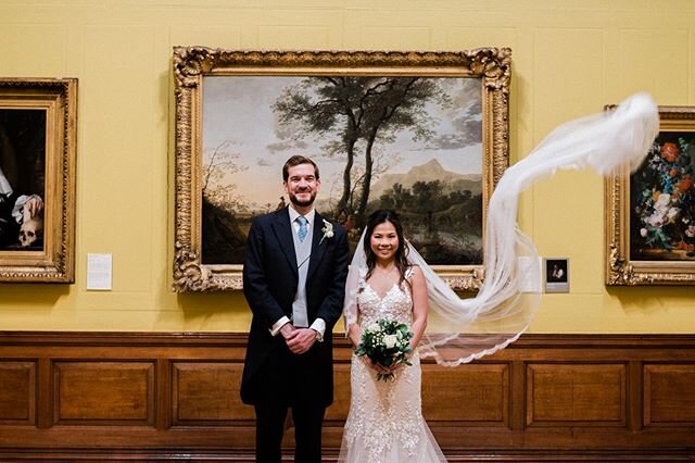 Hai &amp; John looking fab at the Dulwich Picture Gallery, London.
.
.
.
.
.
.
.
.
.
.
.
.
.
.
.
.
#weddingphotographylondon #candidweddingphotography #forthewildlyinlove #walkingdowntheaisle #weddingdayready #candidwedding #wildhairandhappyhearts #w