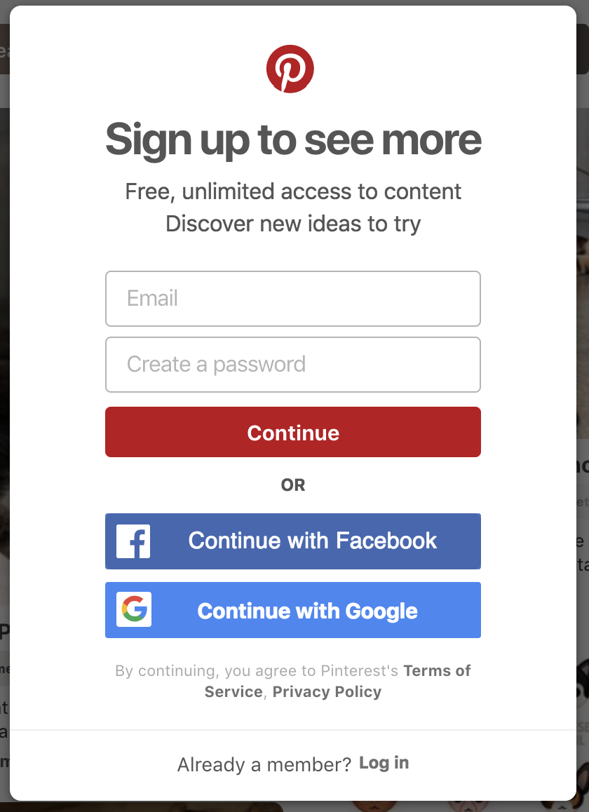 On this modal alone, we tested at least 6 parts: “Sign up to see more”, “Free, unlimited access..” “Continue”, “Continue with Facebook”, “Continue with Google”, “Already a member? Log in”. Copy testing must be a part of every growth strategy because it is a constant source of low cost, high impact wins.
