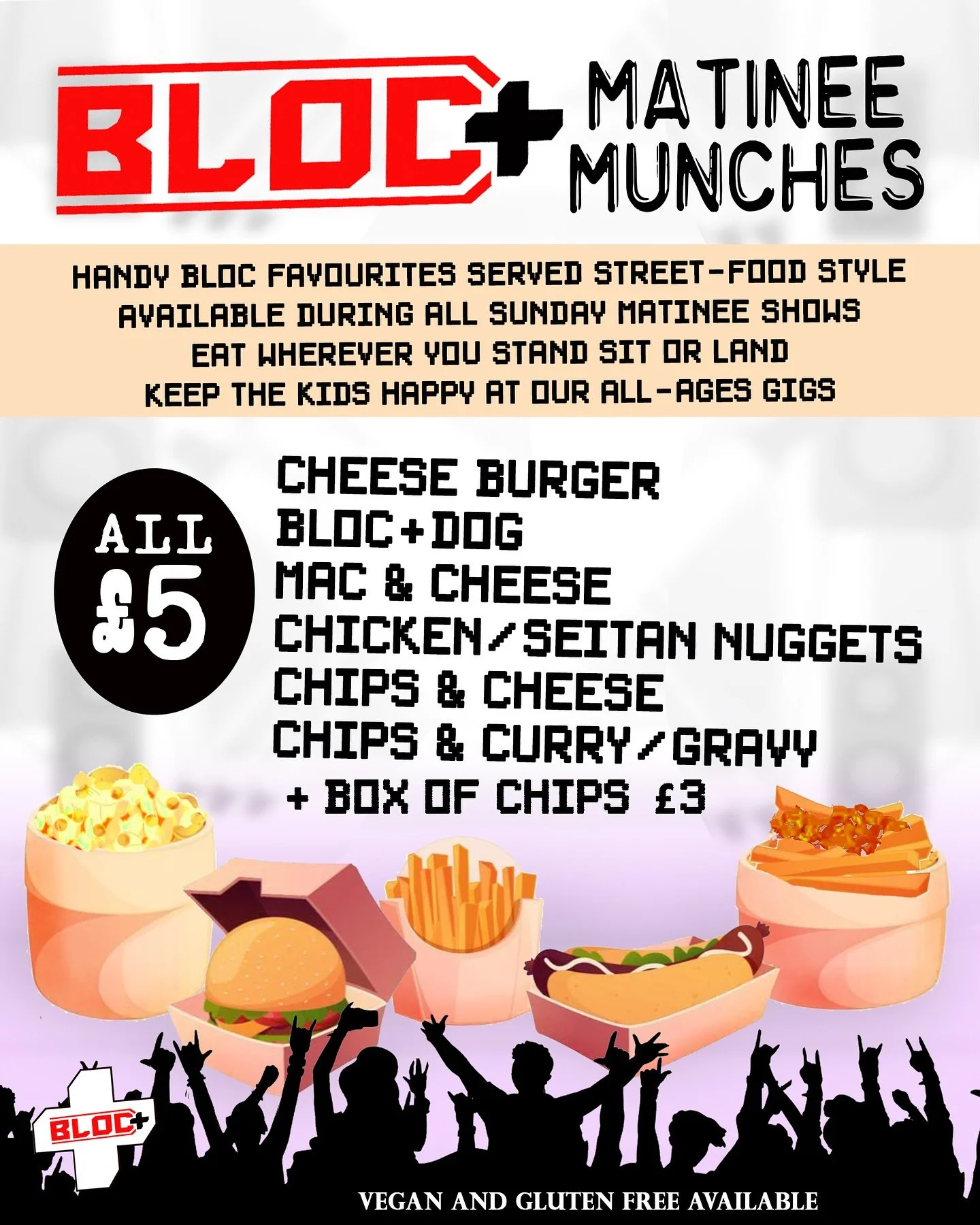 🎬 Sunday munchies = sorted. 🍔

This Sunday we&rsquo;re rolling out our Matinee Munches Menu &mdash; all your favourites for just &pound;5 each during our Sunday matinee show @goblinmode_promotions ❤️&zwj;🔥❤️&zwj;🔥 

🍔 Cheeseburger
🌭 BLOC+Dog
🧀