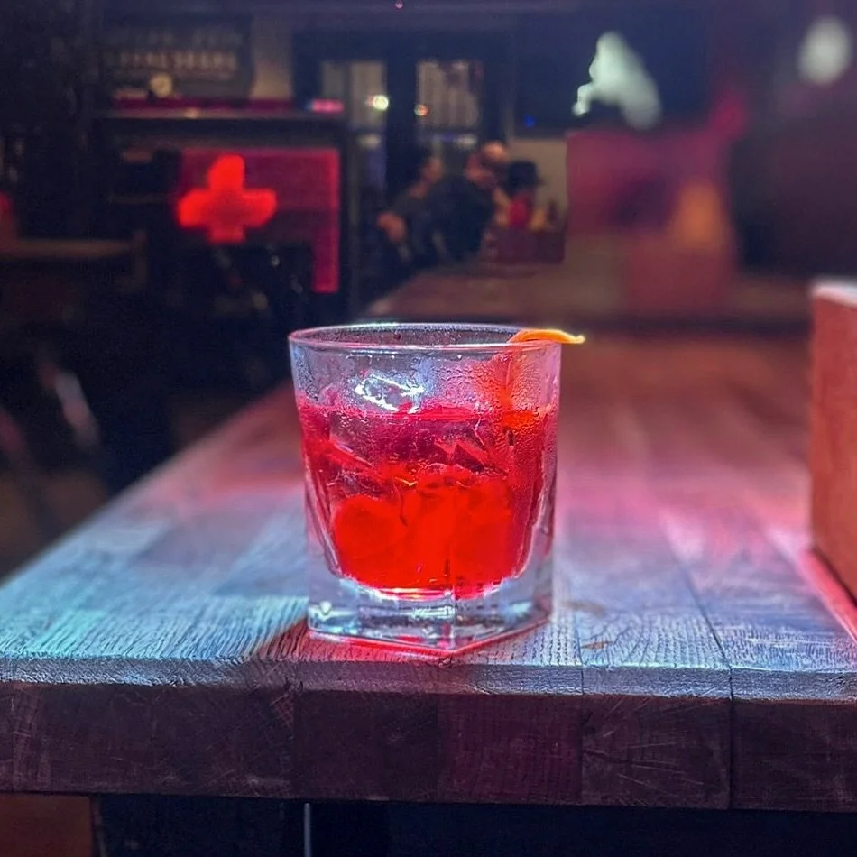 PSA: @glasgowcocktailfortnight is officially live! Featuring our Hugo Spritz and Brugroni special for just &pound;5 with your wristband: 

Gin 🥃 | Campari 🍊 | @irnbru syrup ❤️&zwj;🔥❤️&zwj;🔥

Running from now until 8th October 🍸so swing by, sip u