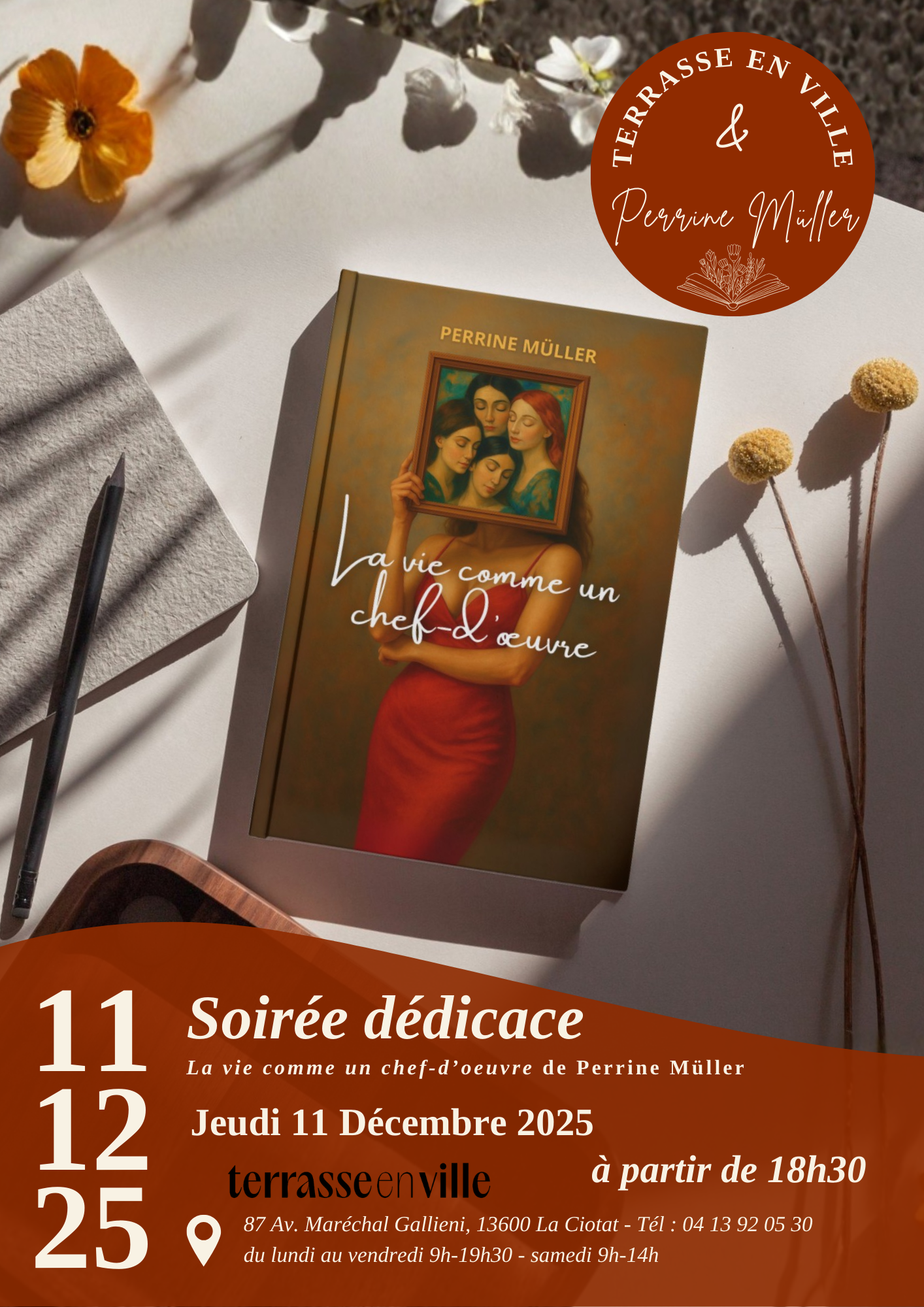 SOIRÉE DÉDICACE - "La vie comme un chef-d'œuvre” - PERRINE MÜLLER