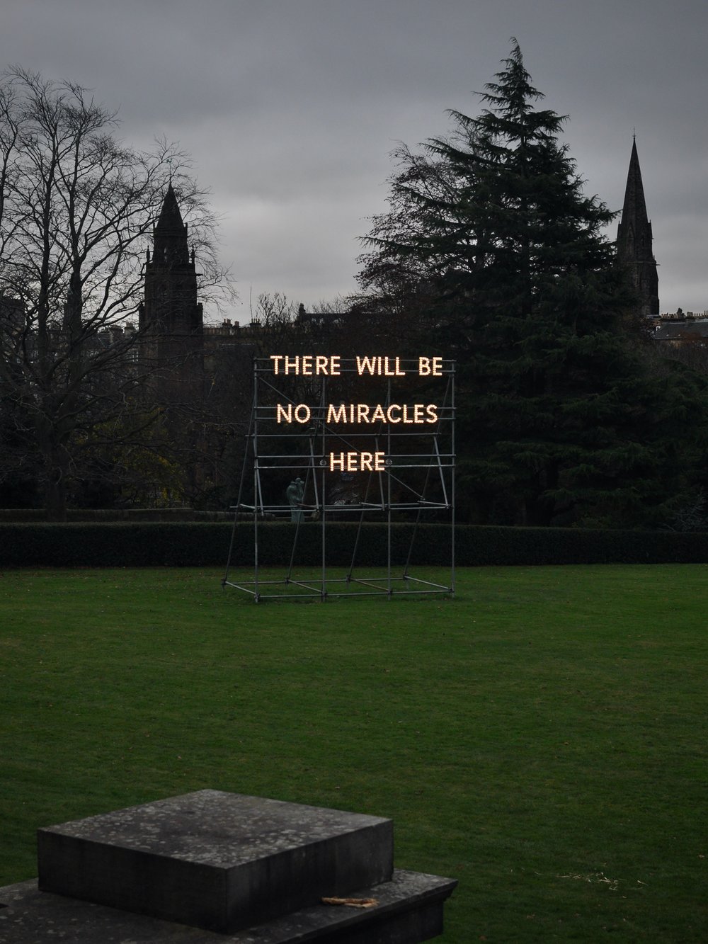 There will be no Miracles Here (2007-09) by Nathan Coley (b.1967)  