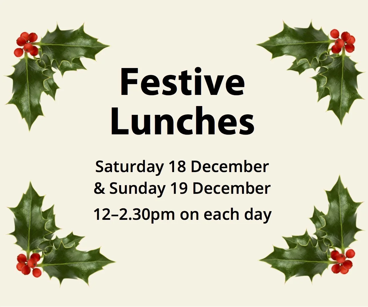 Festive Lunches