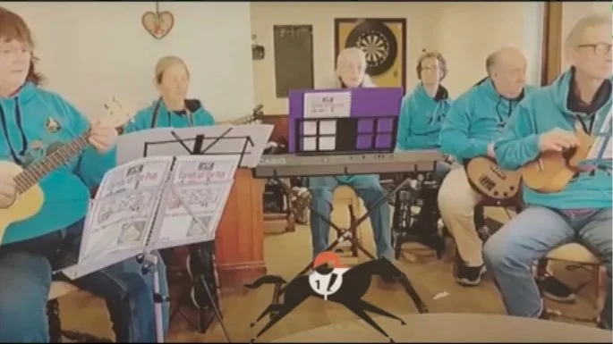 Westhall in the Snow by the Racehorse String Waits