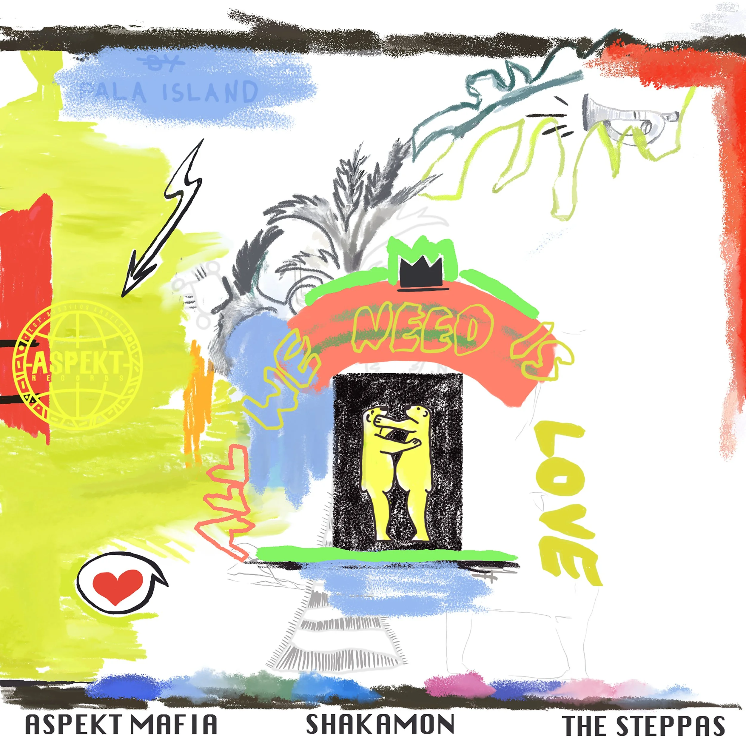 Design for the single cover for ASPEKT MAFIA, music producer, Los Angeles, California