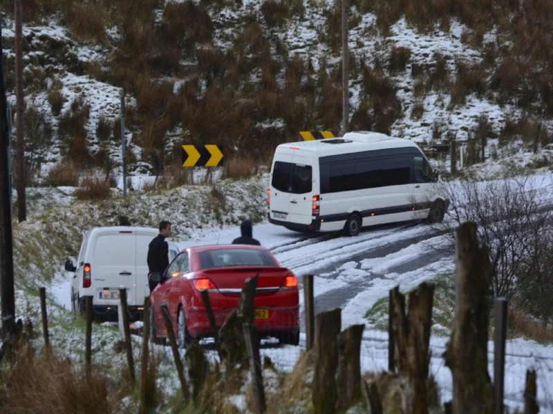 Image of Hail accumulations today in Meenaroy Co.Donegal Image by Alex Woodward