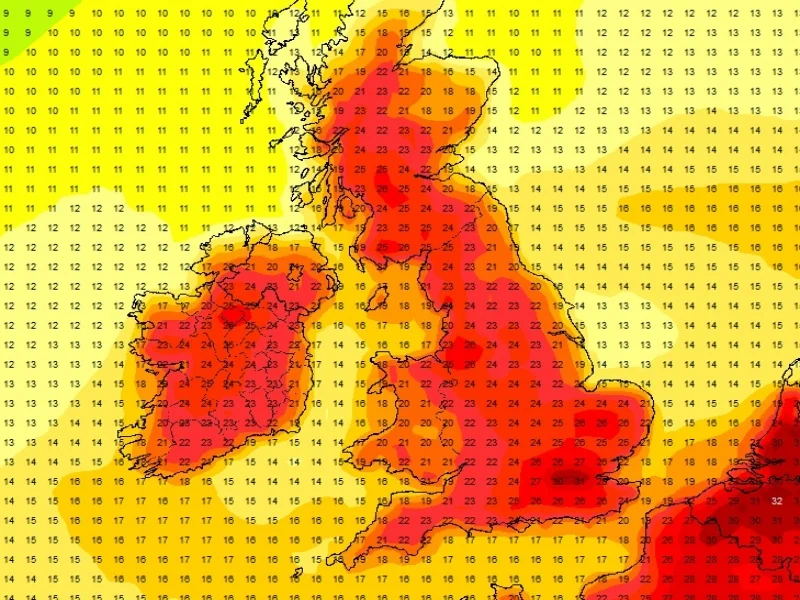 LAST FEW DAYS OF MAY LOOKING VERY WARM AND HUMID WITH TEMPERATURE AS HIGH AS 26C