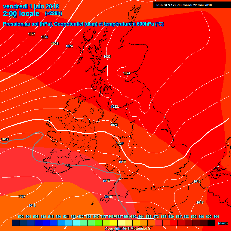 Warm humid air been directed towards Ireland and the UK early next week