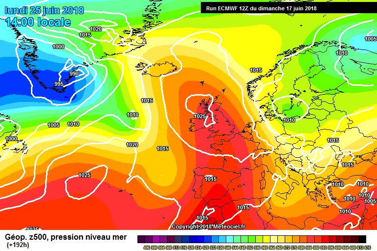 ECMWF modeling showing high pressure also building