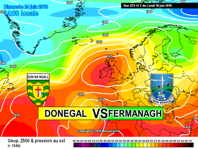 ULSTER FINAL FORECAST - DONEGAL VS FERMANAGH SET TO BE A WARM AND SUNNY DAY 