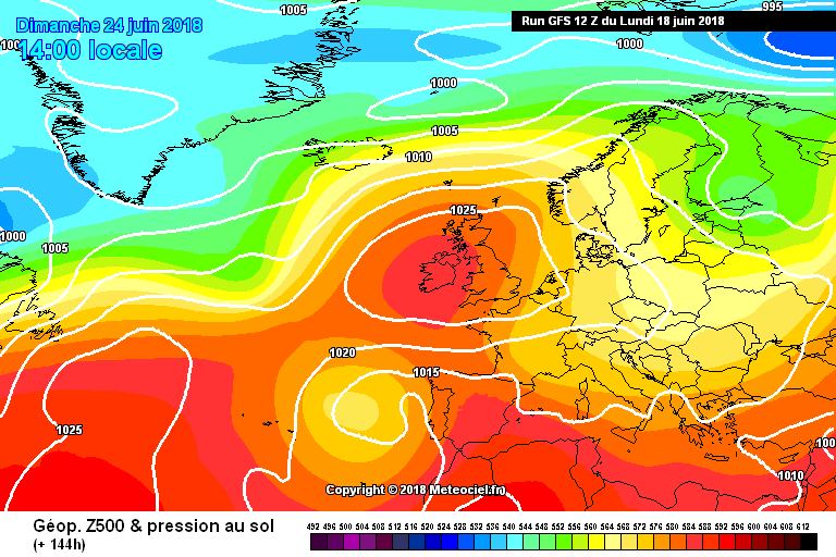 center of the high pressure sitting over Ireland on Sunday