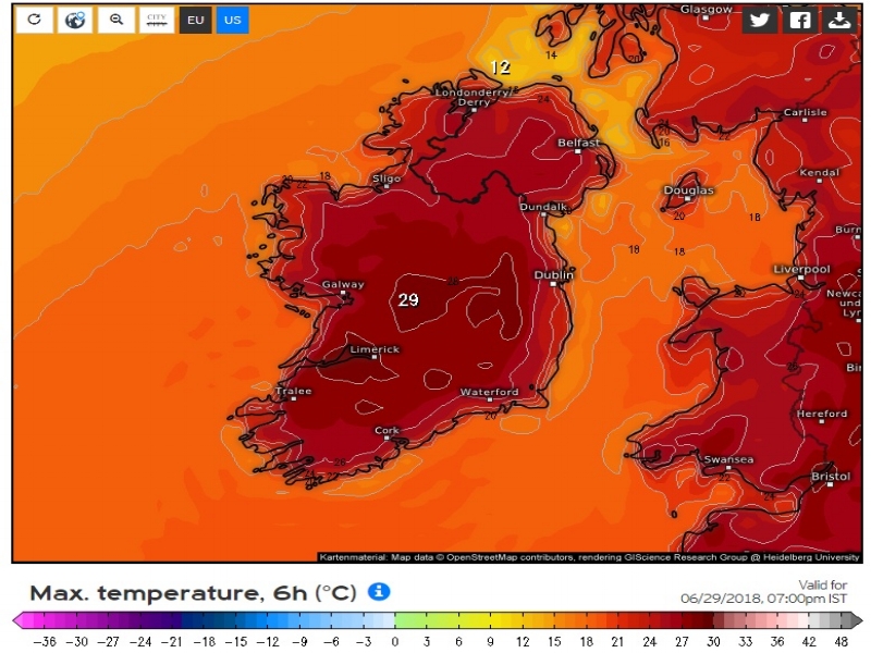 WARM WEATHER UPDATE - HOT WEATHER INBOUND NEXT WEEK WITH TEMPERATURES CLOSE TO 30C