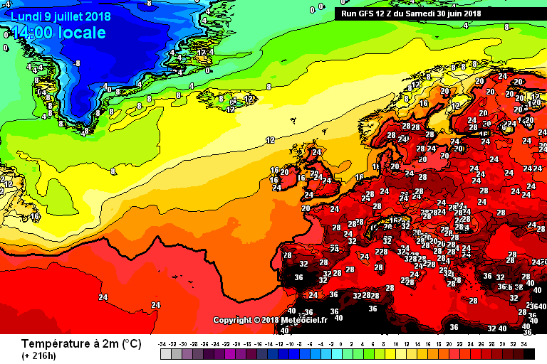 Warm conditions again around the 8th of July onward where temperatures could reach into the 30s again