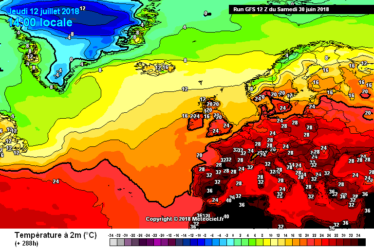 Warm conditions again around the 8th of July onward where temperatures could reach into the 30s again