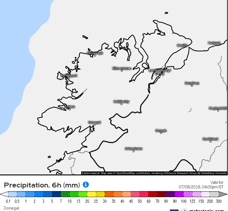 PRECIPITATION CHART FOR SUNDAYS