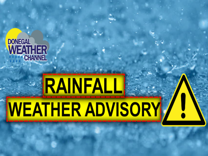 WEATHER ADVISORY FOR HEAVY RAINFALL IN PLACE SATURDAY NIGHT AND SUNDAY MORNING