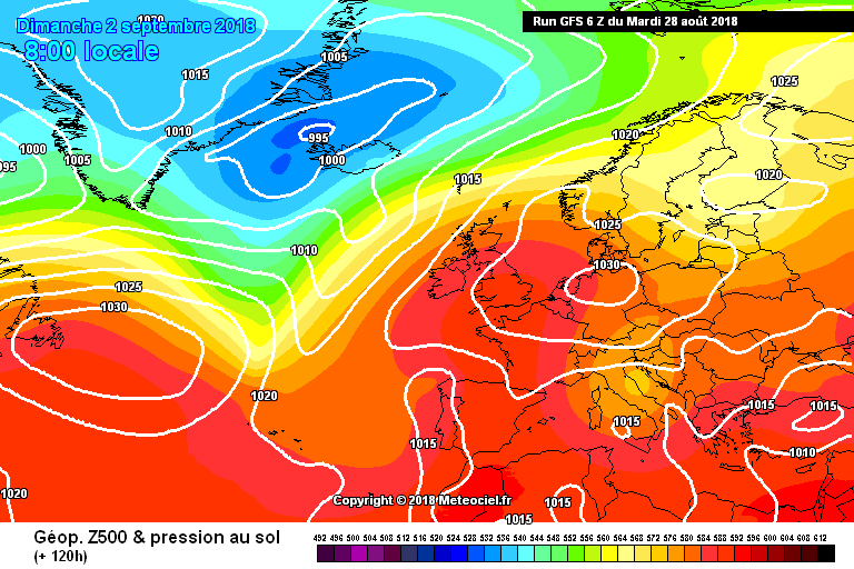Rainfall passing over Ireland on Tuesday with sunny spells following behind.