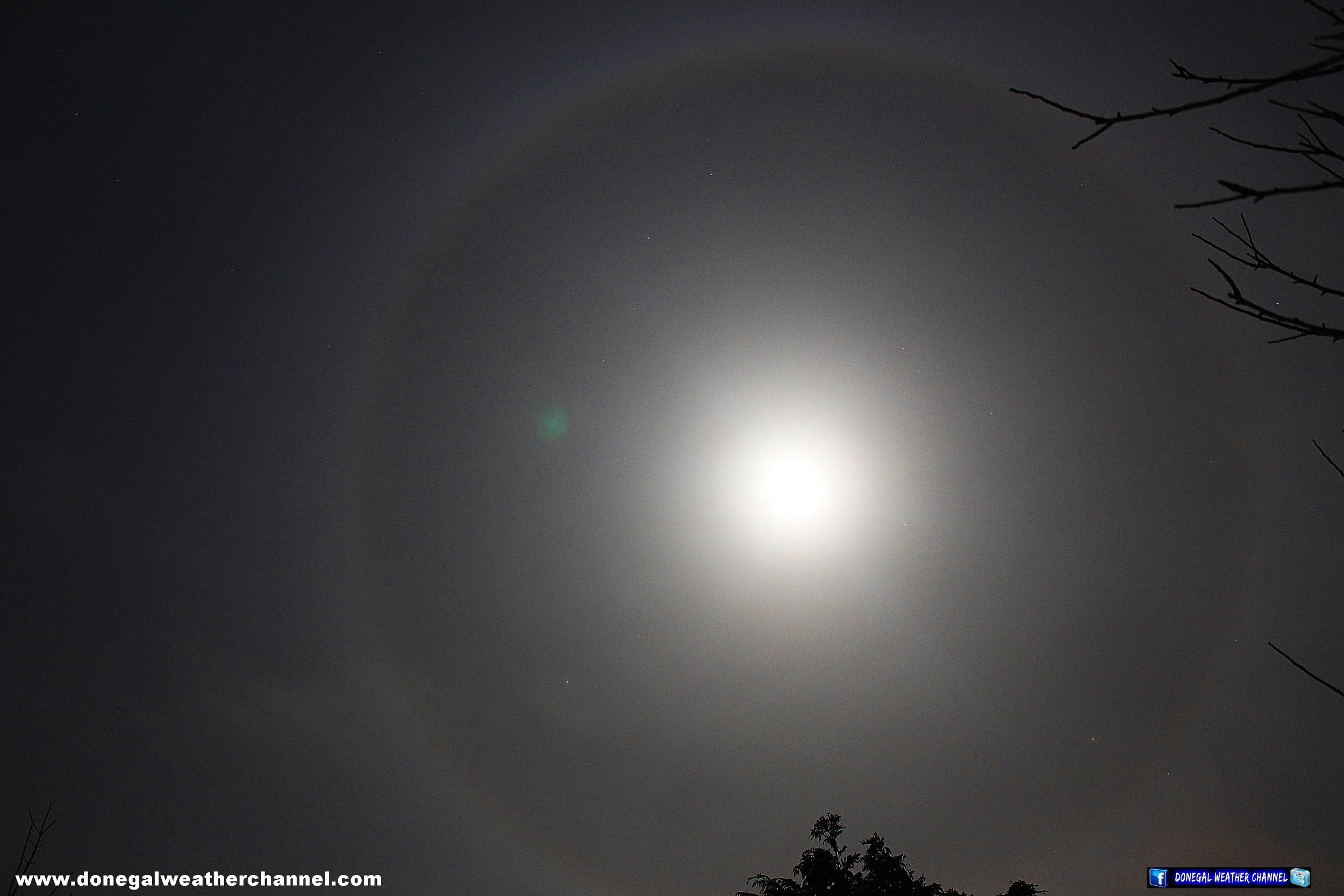 Lunar Halo over Ballyshannon Donegal 