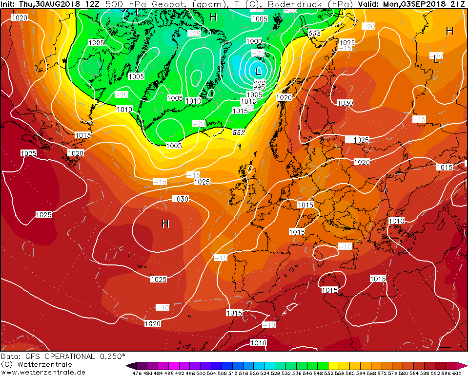 High pressure starting to build over Ireland at the start of next week