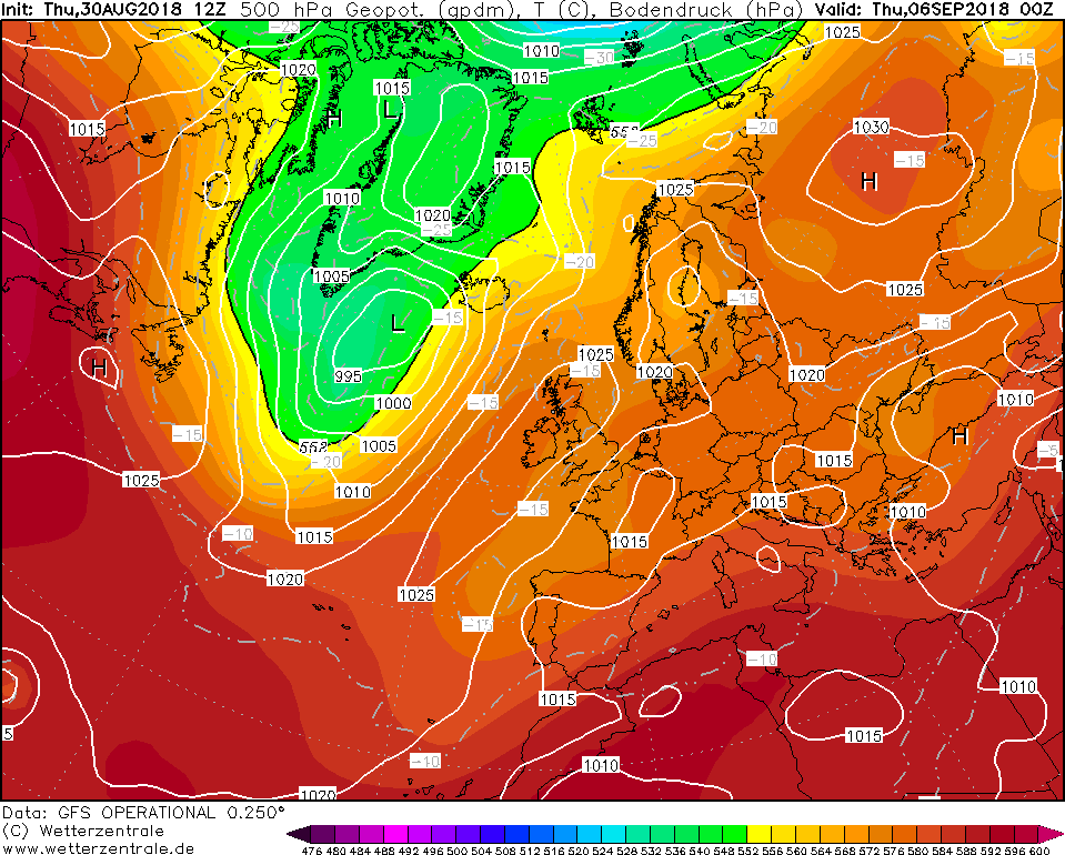 Rainfall passing over Ireland on Tuesday with sunny spells following behind.