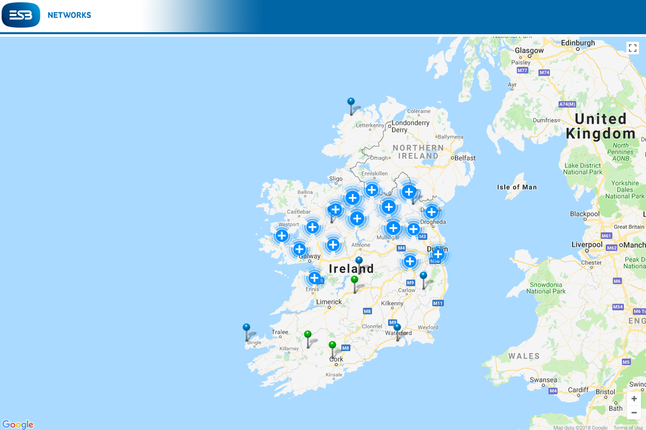 Latest power outages across Ireland