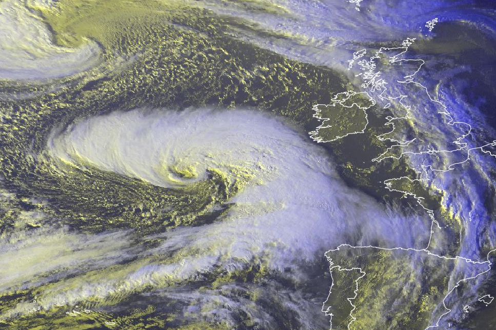 this image shows the EVIEW of storm Callum